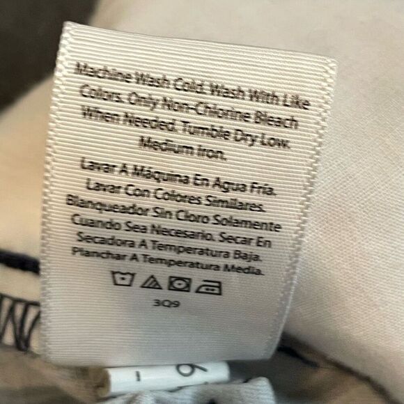 Time and Tru Blue Stripe Belted Cotton Blend Wide Leg Pants Size 14 - Picture 7 of 8